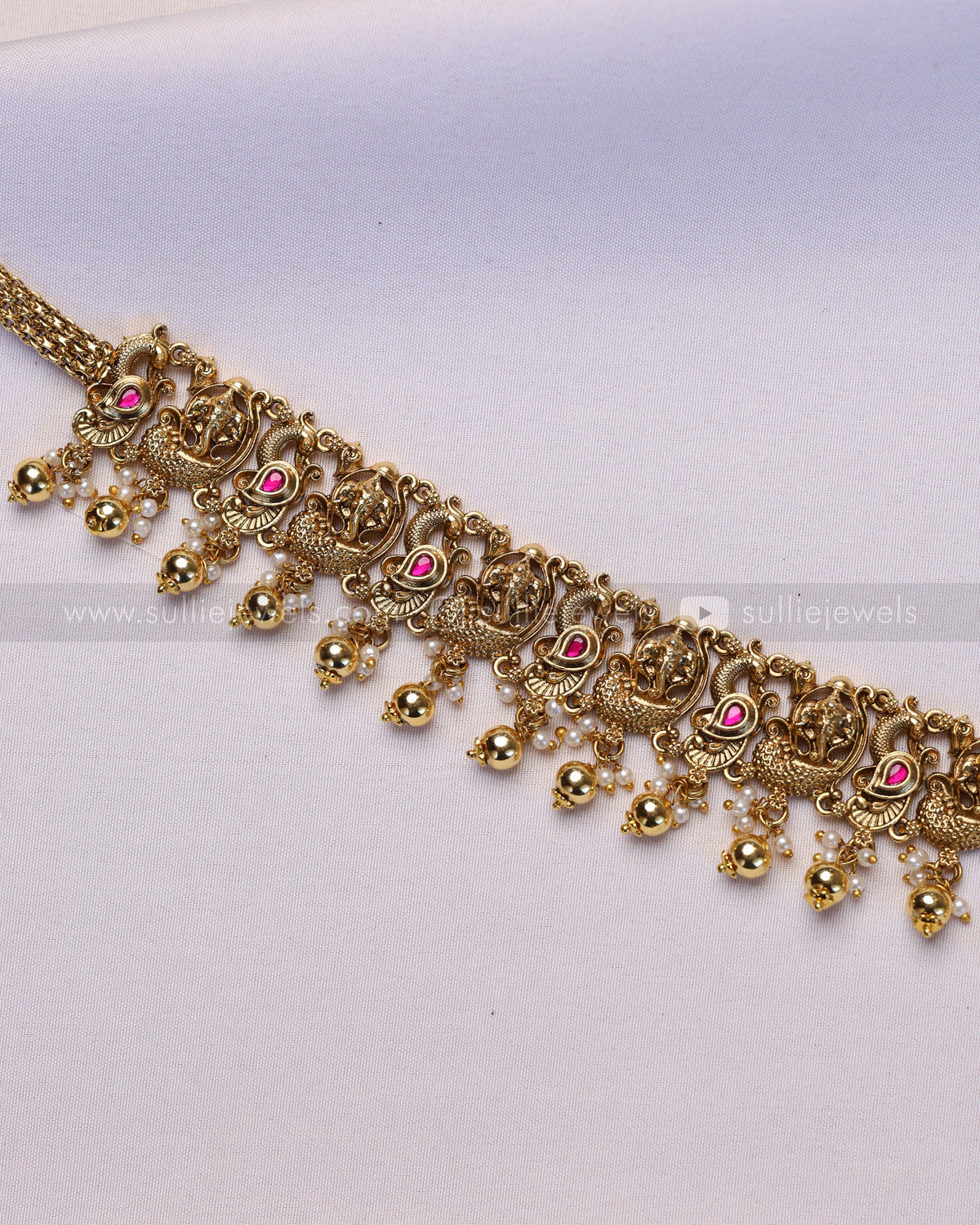 844 - Premium Kemp Ram Parivar Bridal Set with Hip Chain
