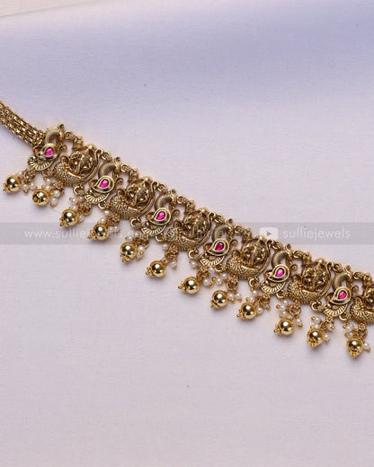 844 - Premium Kemp Ram Parivar Bridal Set with Hip Chain