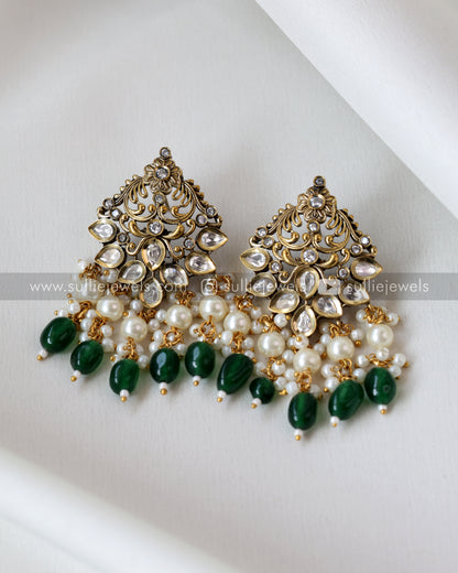 Ram Parivar Pendant & Premium Beads Chain with Earrings