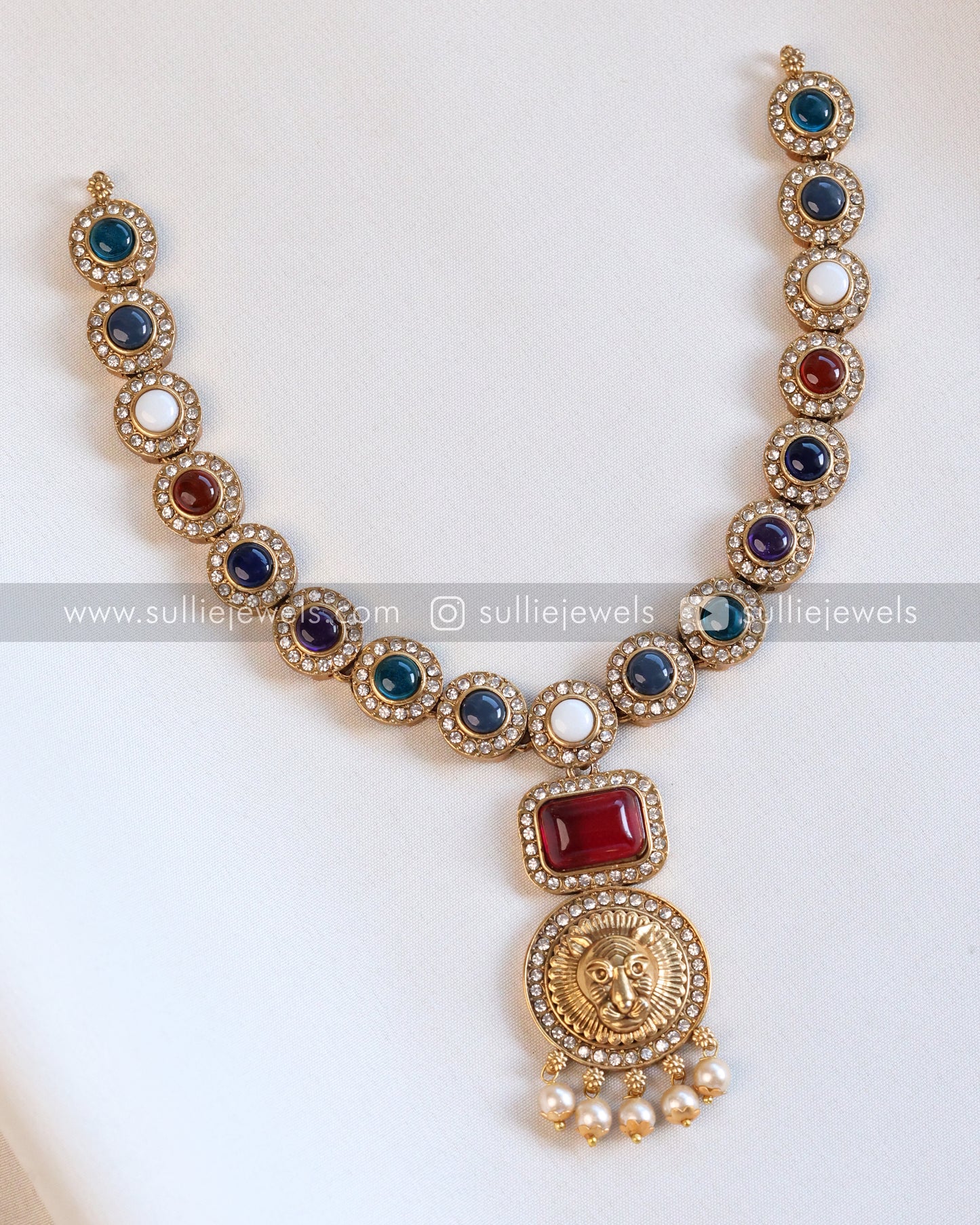 Multicolour Jaguar Necklace with Earring