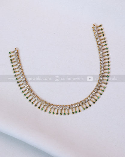 Diamond Minimal Spike Necklace with Stud - 3 colours