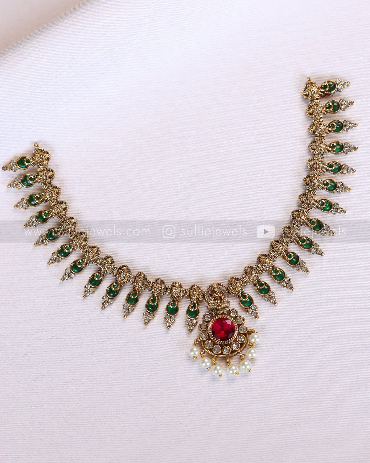 3893 - Sullie Basic Ruby Lakshmi Necklace with Earrings