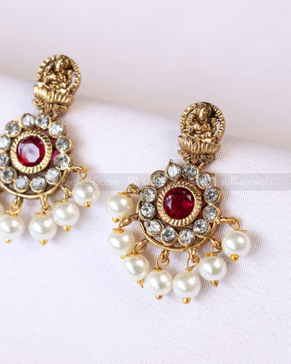 3893 - Sullie Basic Ruby Lakshmi Necklace with Earrings