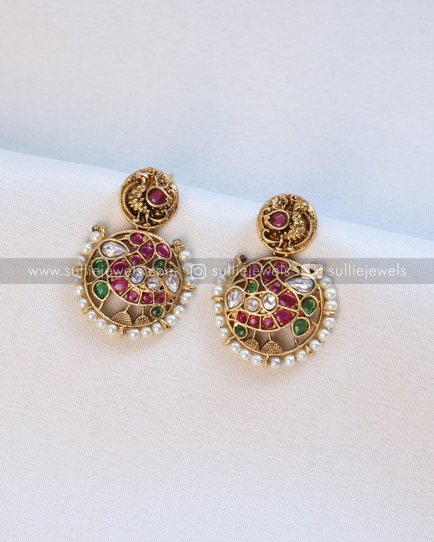 Peacock Premium Jadau Kemp Choker with Earring