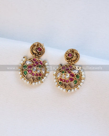 Peacock Premium Jadau Kemp Choker with Earring
