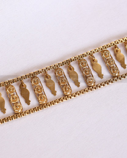 2169 - Sullie Basic Box Chain Single Line Elakkathali Design Choker with Stud