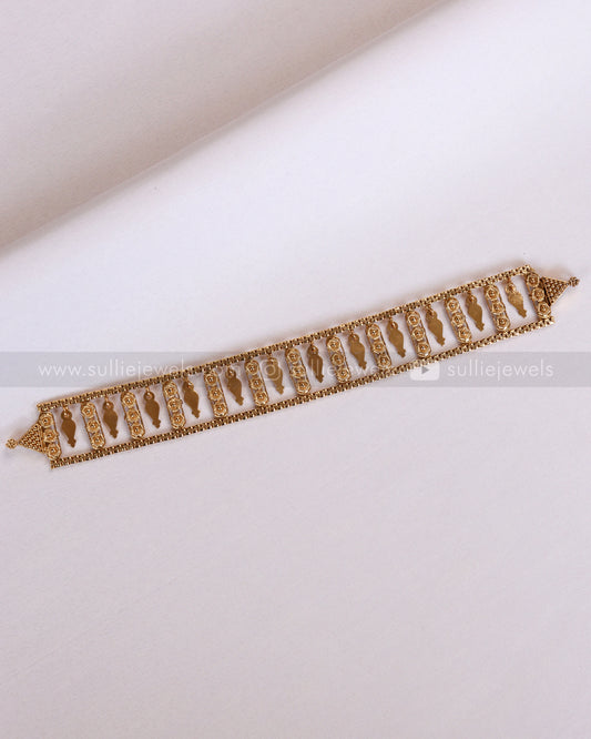 2169 - Sullie Basic Box Chain Single Line Elakkathali Design Choker with Stud