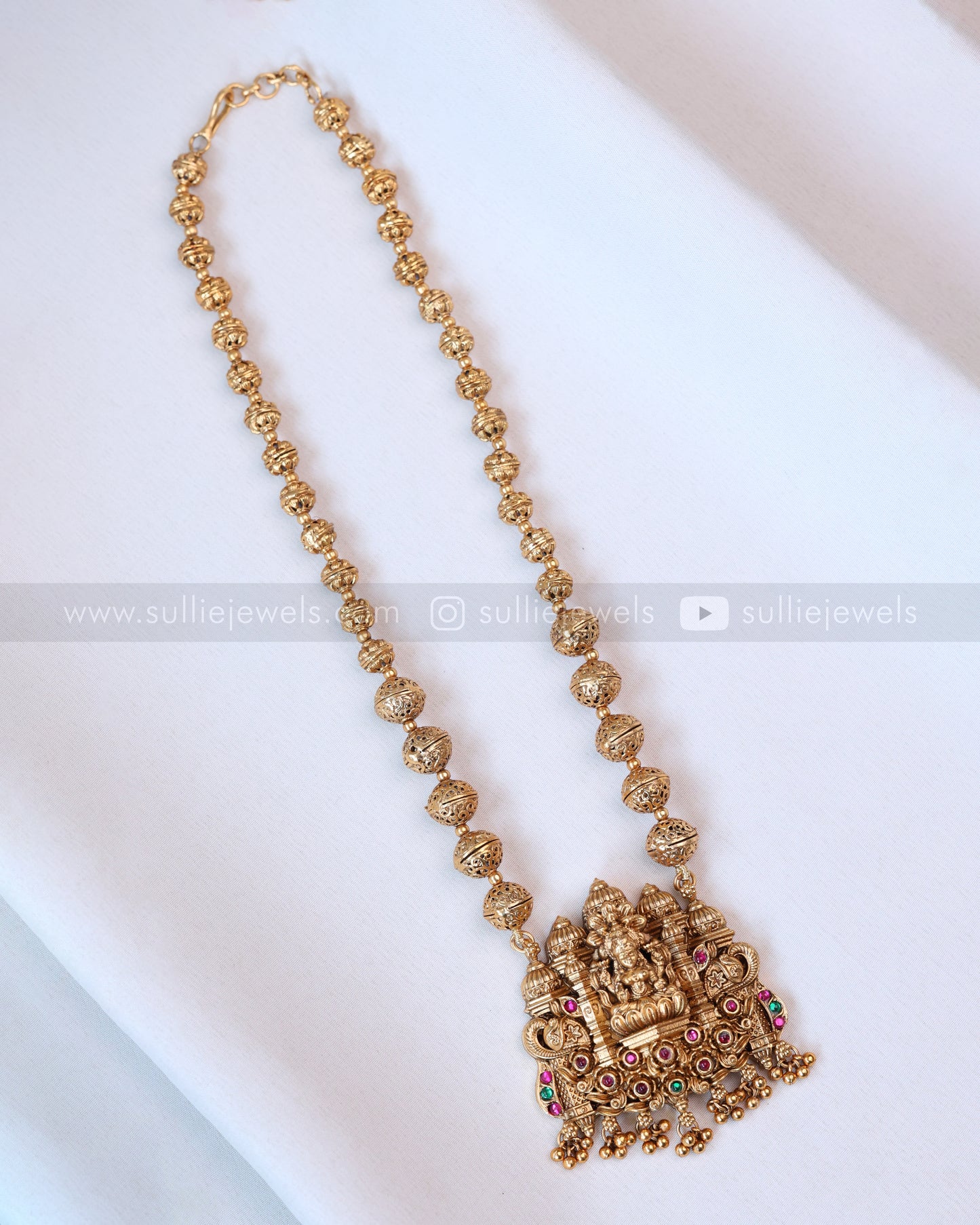 6073 - Sullie Basic Goddess Ball Chain Pendant with Jhumka