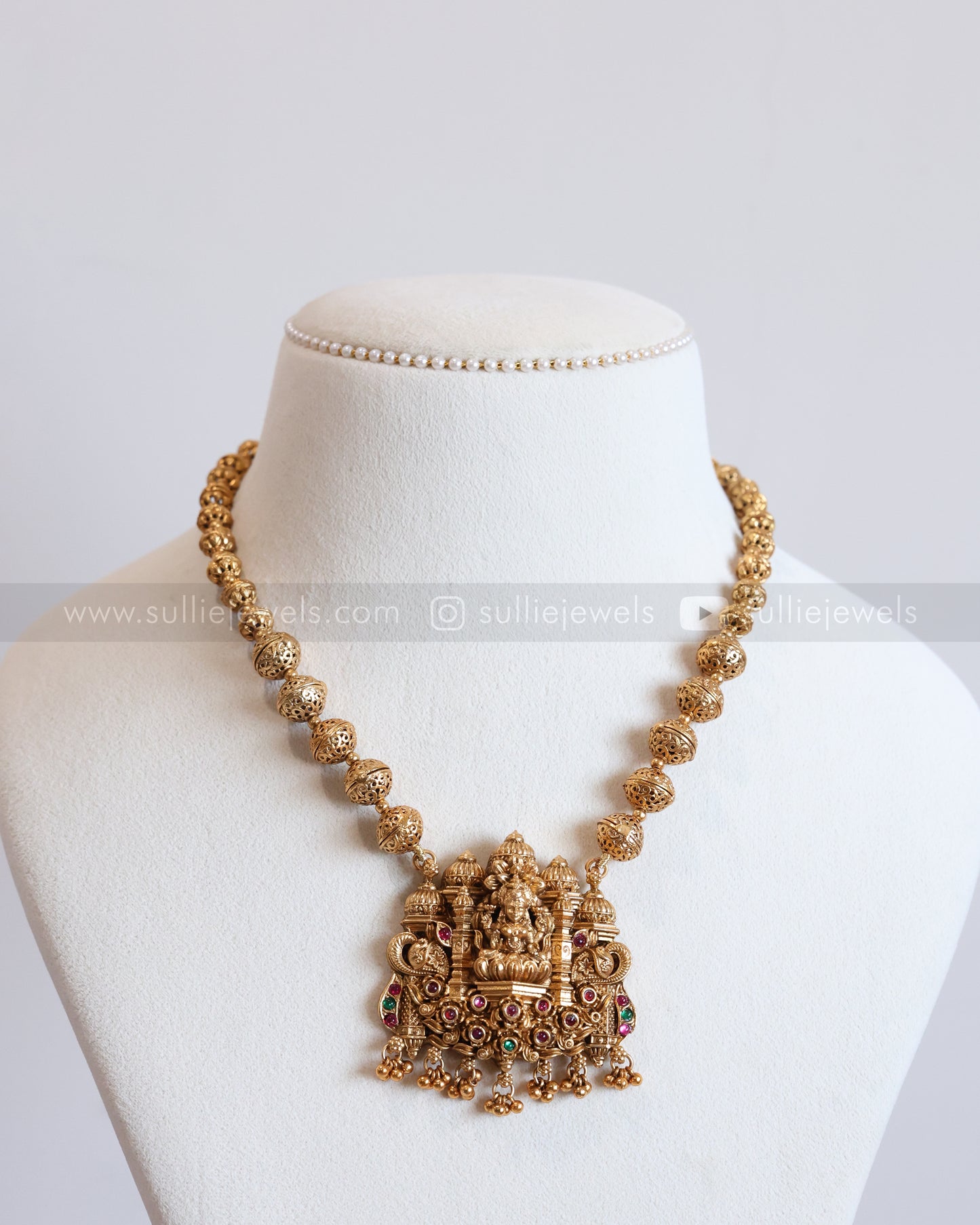 6073 - Sullie Basic Goddess Ball Chain Pendant with Jhumka