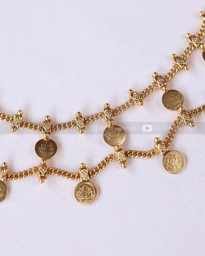 2170 - Sullie Basic Lakshmi Coin Choker / Necklace with Stud