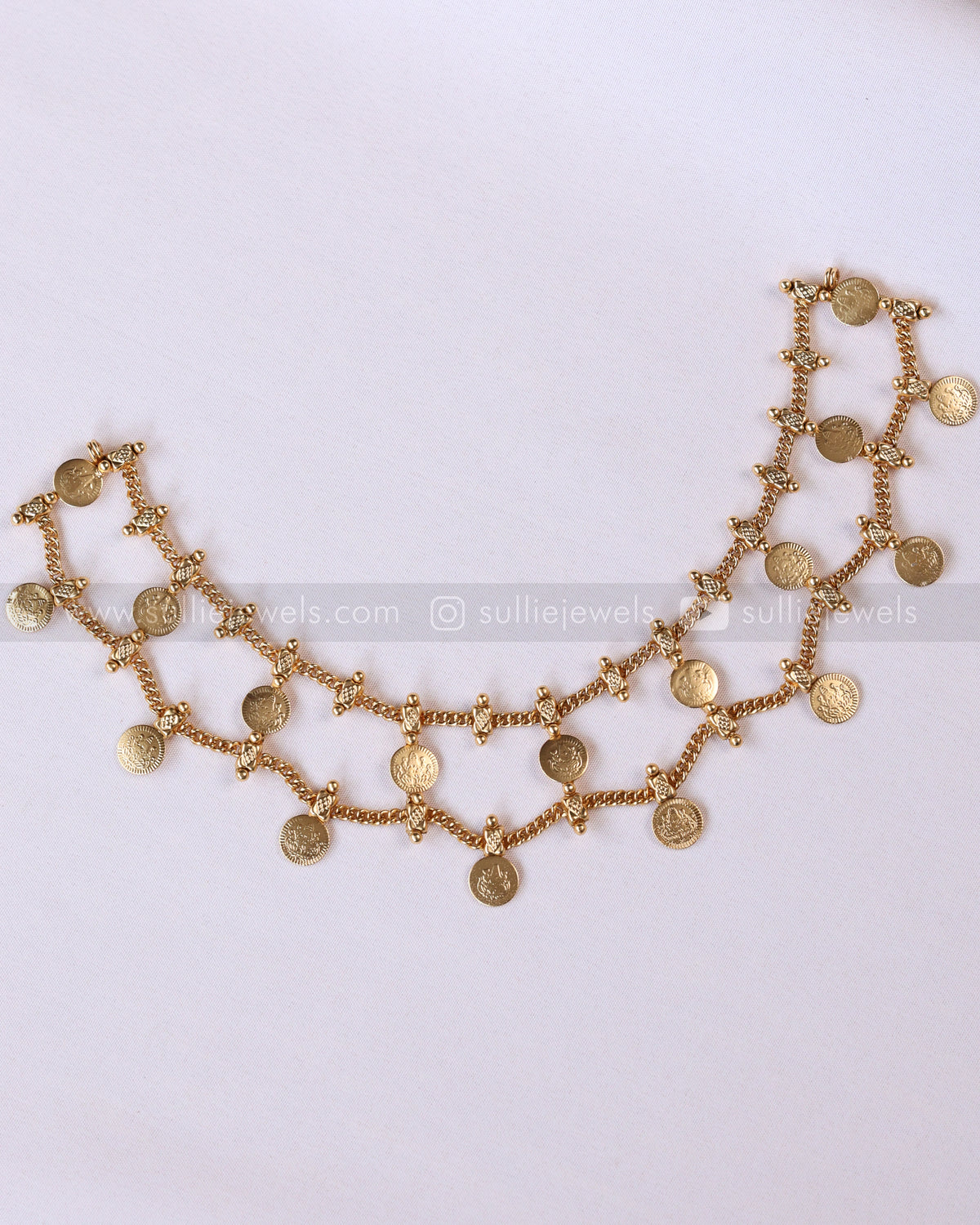 2170 - Sullie Basic Lakshmi Coin Choker / Necklace with Stud