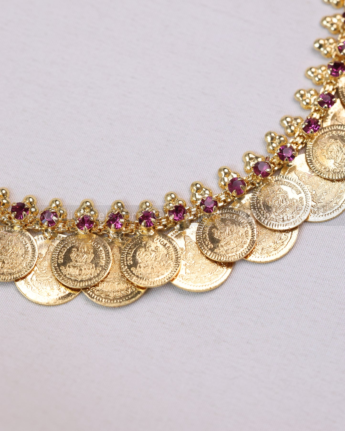 3737 - Two Layer Gold Plated Coin Necklace / Kashumaala