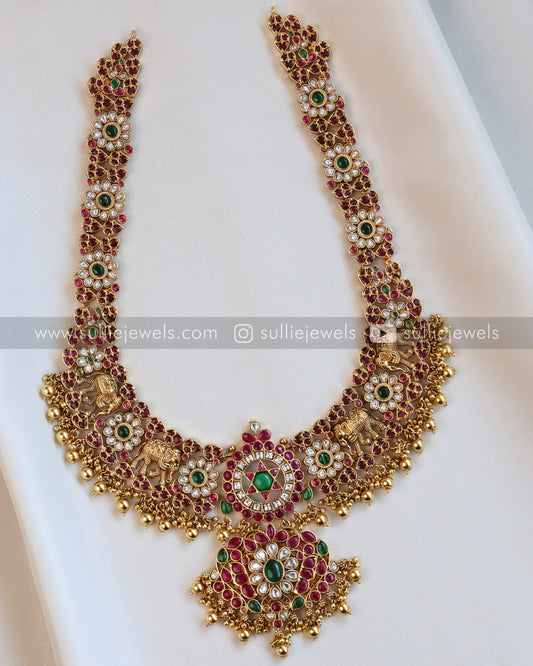 No Idol Premium Kemp Long Chain / Haaram with Jhumka