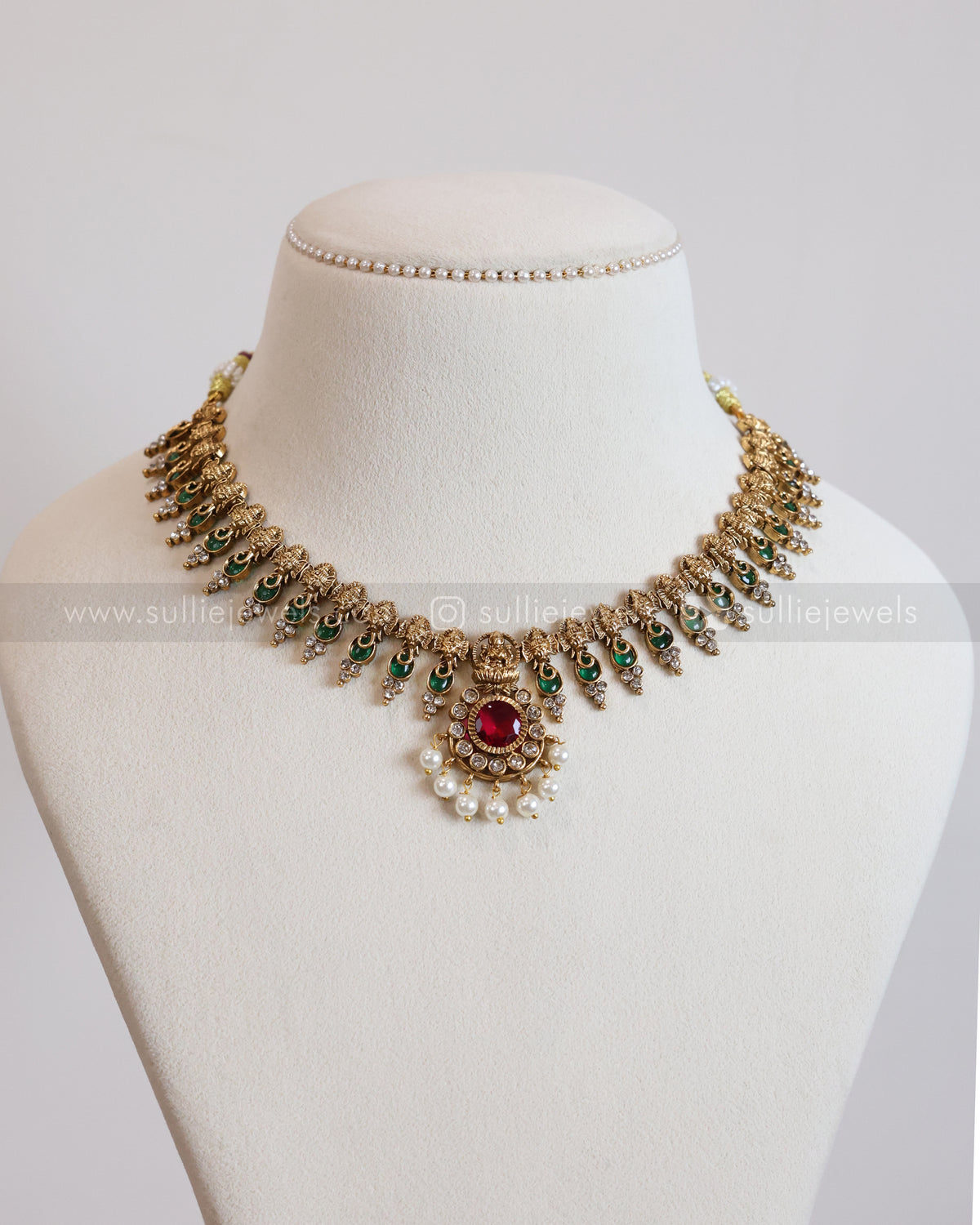 3893 - Sullie Basic Ruby Lakshmi Necklace with Earrings