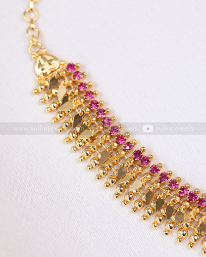 2129 - Kerala Style Premium Elakkathali Necklace with Stud