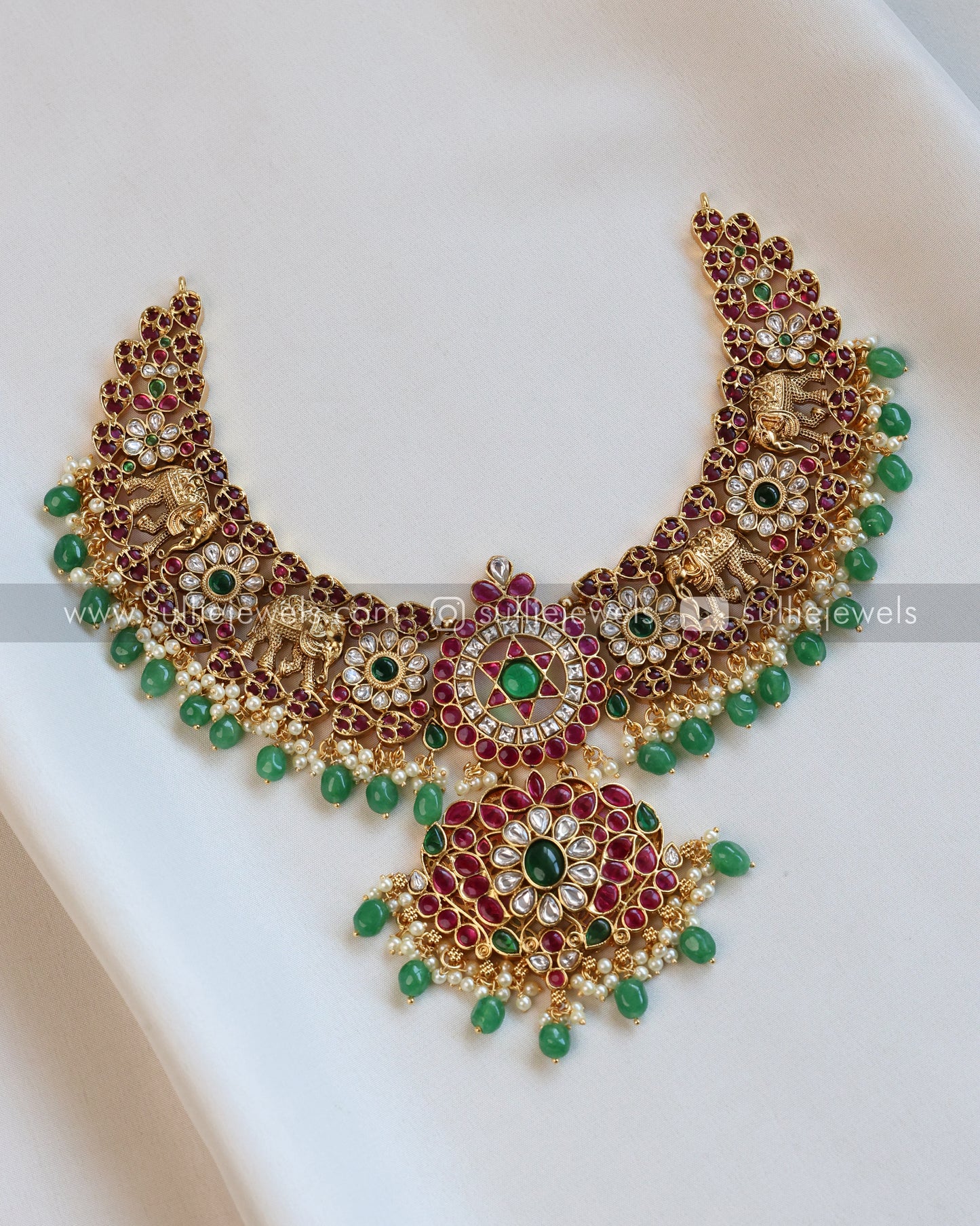 No Idol Premium Mint Bridal Combo with Tikka ( 5 piece )