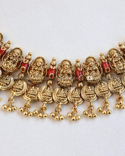 Premium Goddess Coral Coin Bridal Combo ( 6 piece )