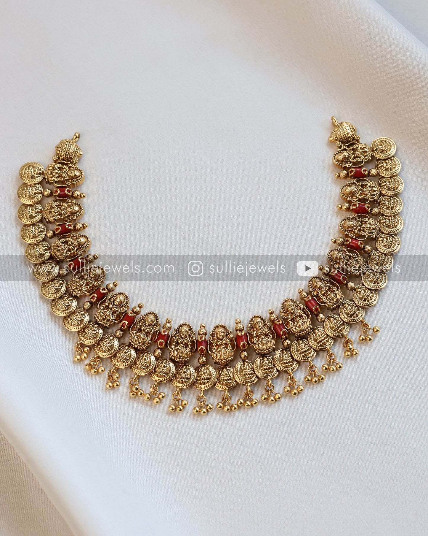 Premium Goddess Coral Coin Bridal Combo ( 6 piece )