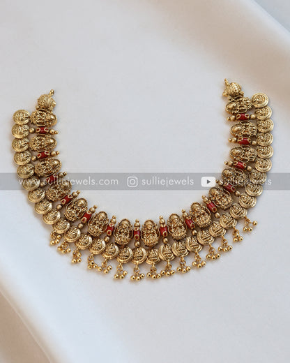 Premium Goddess Coral Coin Bridal Combo ( 6 piece )