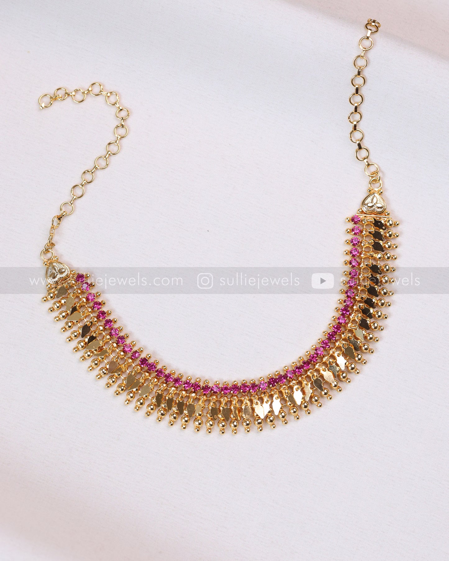 2129 - Kerala Style Premium Elakkathali Necklace with Stud