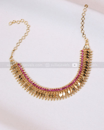2129 - Kerala Style Premium Elakkathali Necklace with Stud