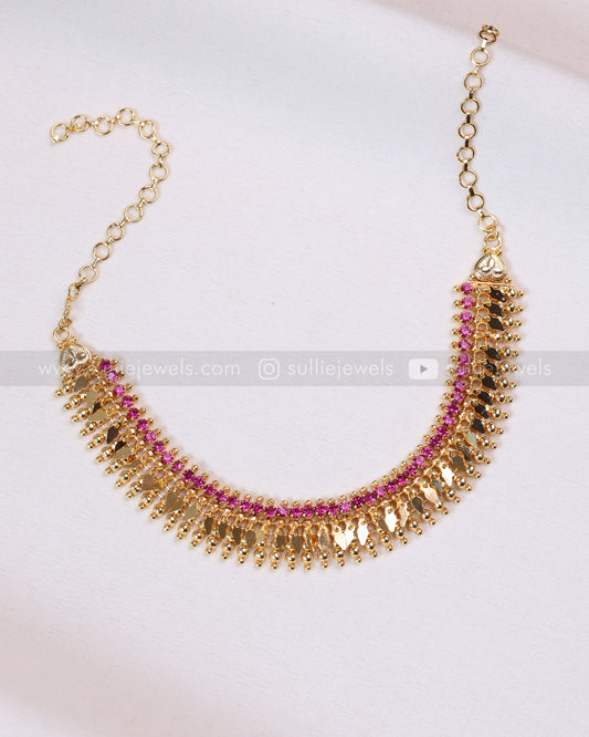 2129 - Kerala Style Premium Elakkathali Necklace with Stud