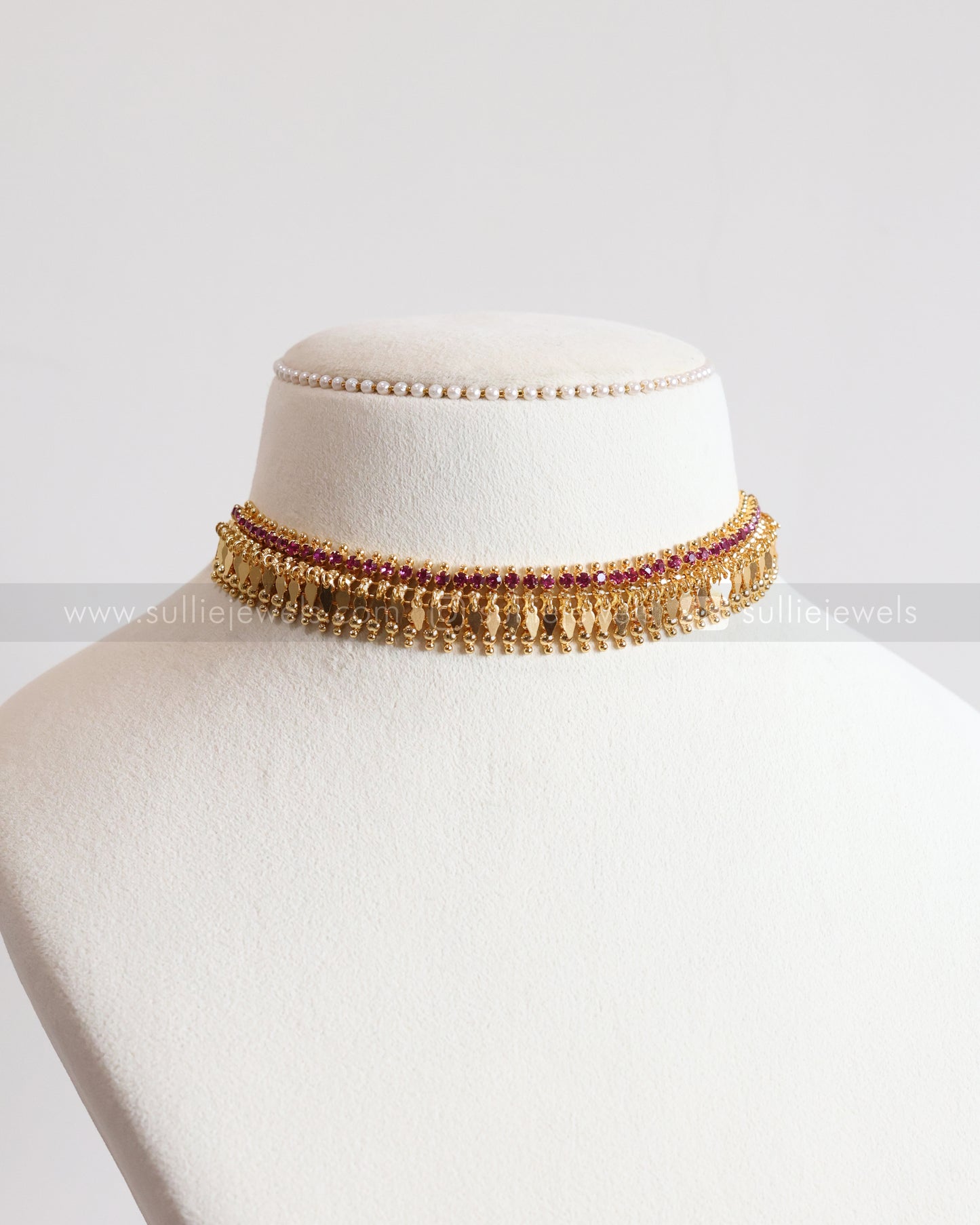 2129 - Kerala Style Premium Elakkathali Necklace with Stud