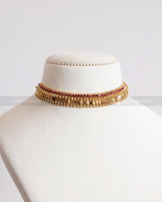 2129 - Kerala Style Premium Elakkathali Necklace with Stud