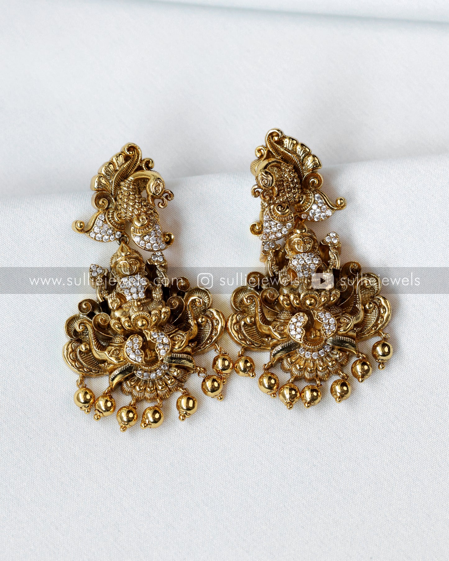 Premium Antique Goddess Nagas Haram with Stone details