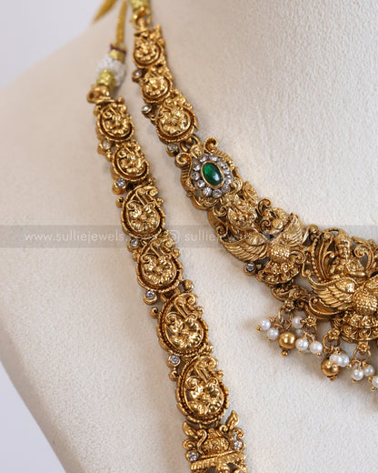 845 - Sullie Basic - Goddess Green Stone Bridal Combo ( 3 piece )