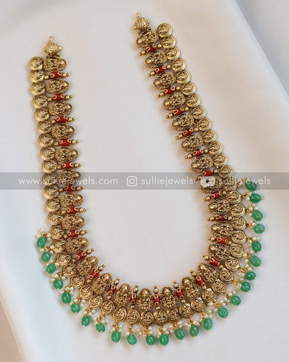 Lakshmi Coral Coin Stone Bridal Combo ( 3 piece )