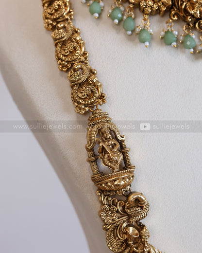 853 - Sullie Basic - Heavy Mint Beads Goddess Bridal Combo ( 3 piece )