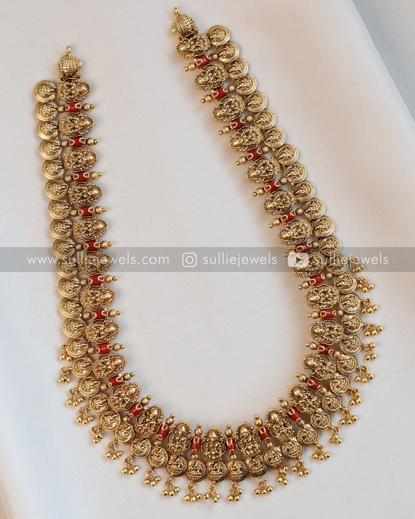 Premium Goddess Coral Coin Bridal Combo ( 6 piece )