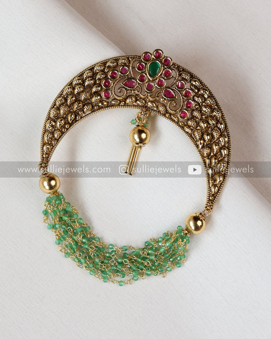 Mint Pearl Beads Hair Brooch - No Idol - Multicolour