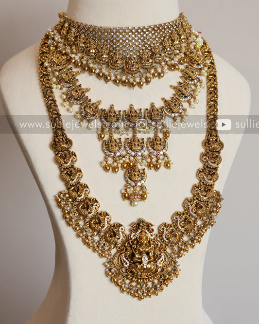 Lakshmi Design AD Premium Bridal Combo ( 5 piece )