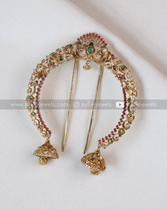 No Idol Peacock Hair Brooch