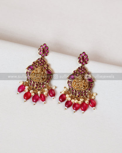 Premium Lakshmi Pendant with Earrings