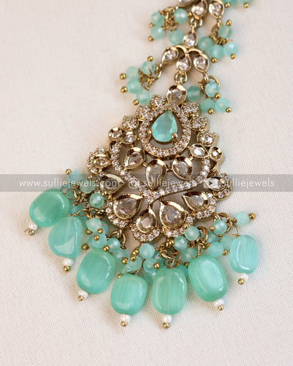 Victorian Tikka with Pastel Blue Beads