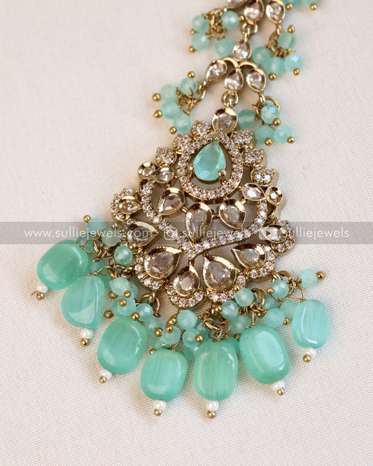 Victorian Tikka with Pastel Blue Beads