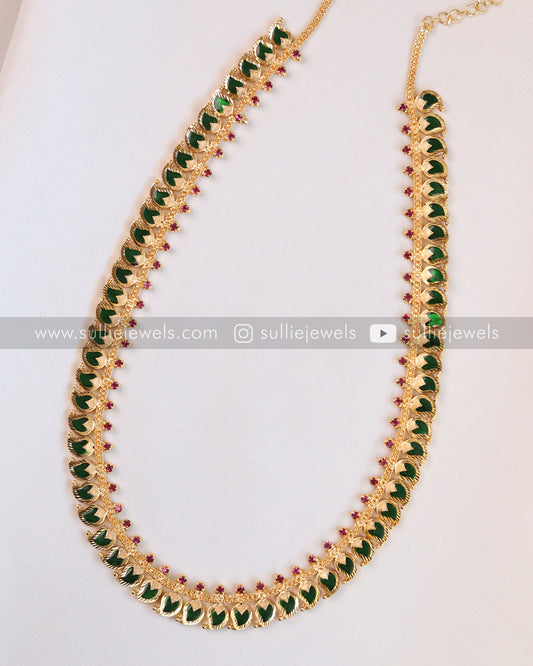 Gold Plated Nagapadam - Palakka Long Chain