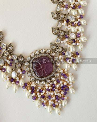 Victorian Premium Pearl Necklace with Studs