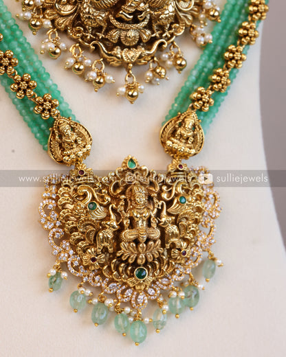 Premium Lakshmi Onyx Mint Beads Bridal Combo ( 6 piece )