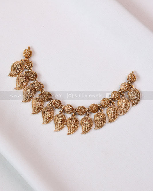 3777 - Sullie Basic - Gold Mango Necklace with Stud