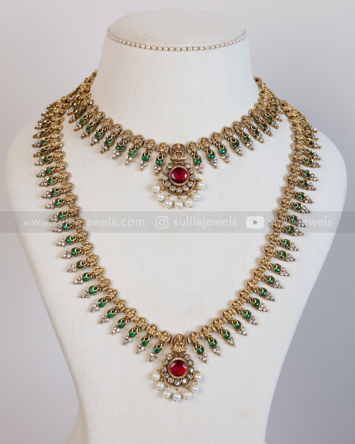 Sullie Basic Ruby Lakshmi Premium Minimal Bridal Combo ( 3 piece )