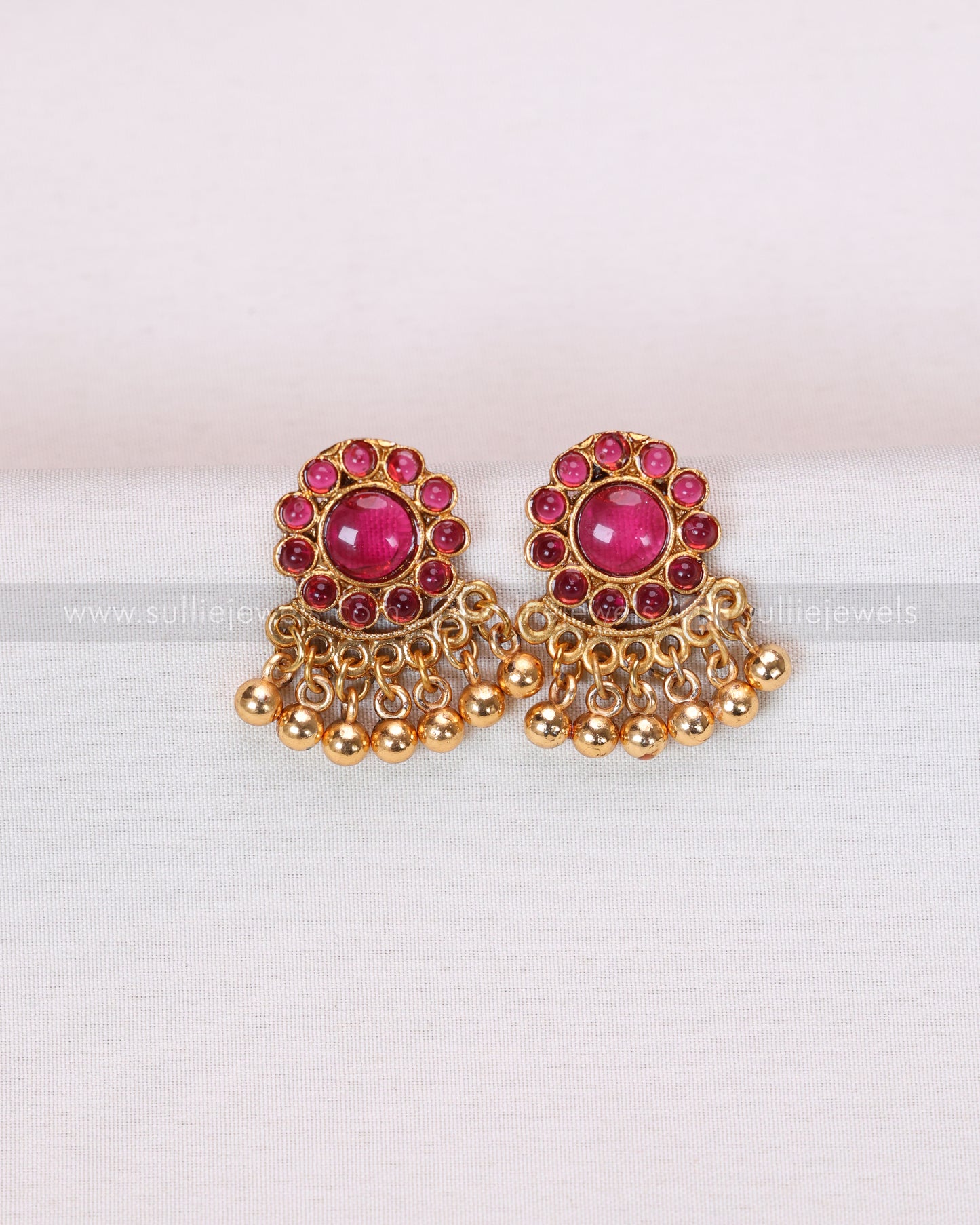3778 - Sullie Basic Ruby Palakka Mango Necklace with Stud