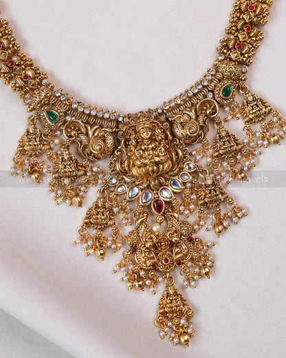 3776 - Sullie Basic Lakshmi Gold Tier Necklace with Earring