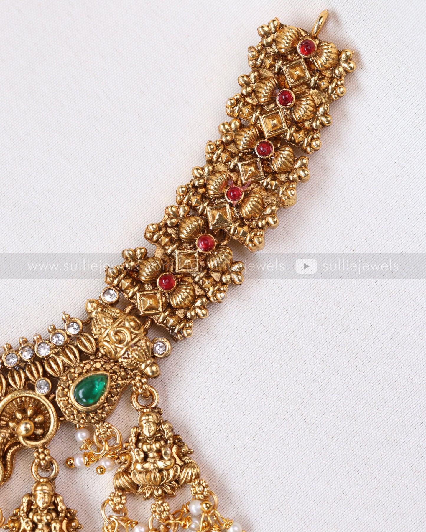 3776 - Sullie Basic Lakshmi Gold Tier Necklace with Earring