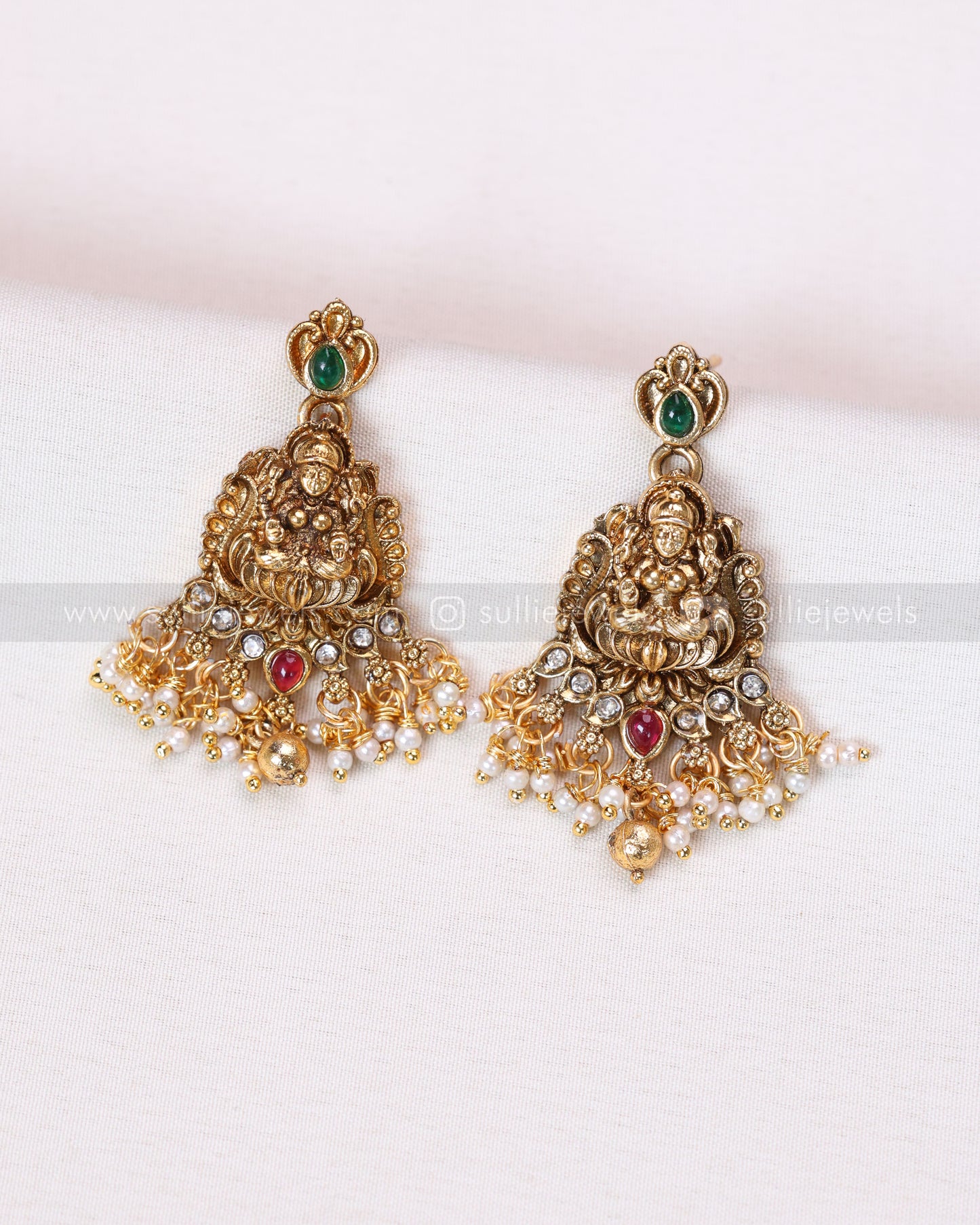 3776 - Sullie Basic Lakshmi Gold Tier Necklace with Earring