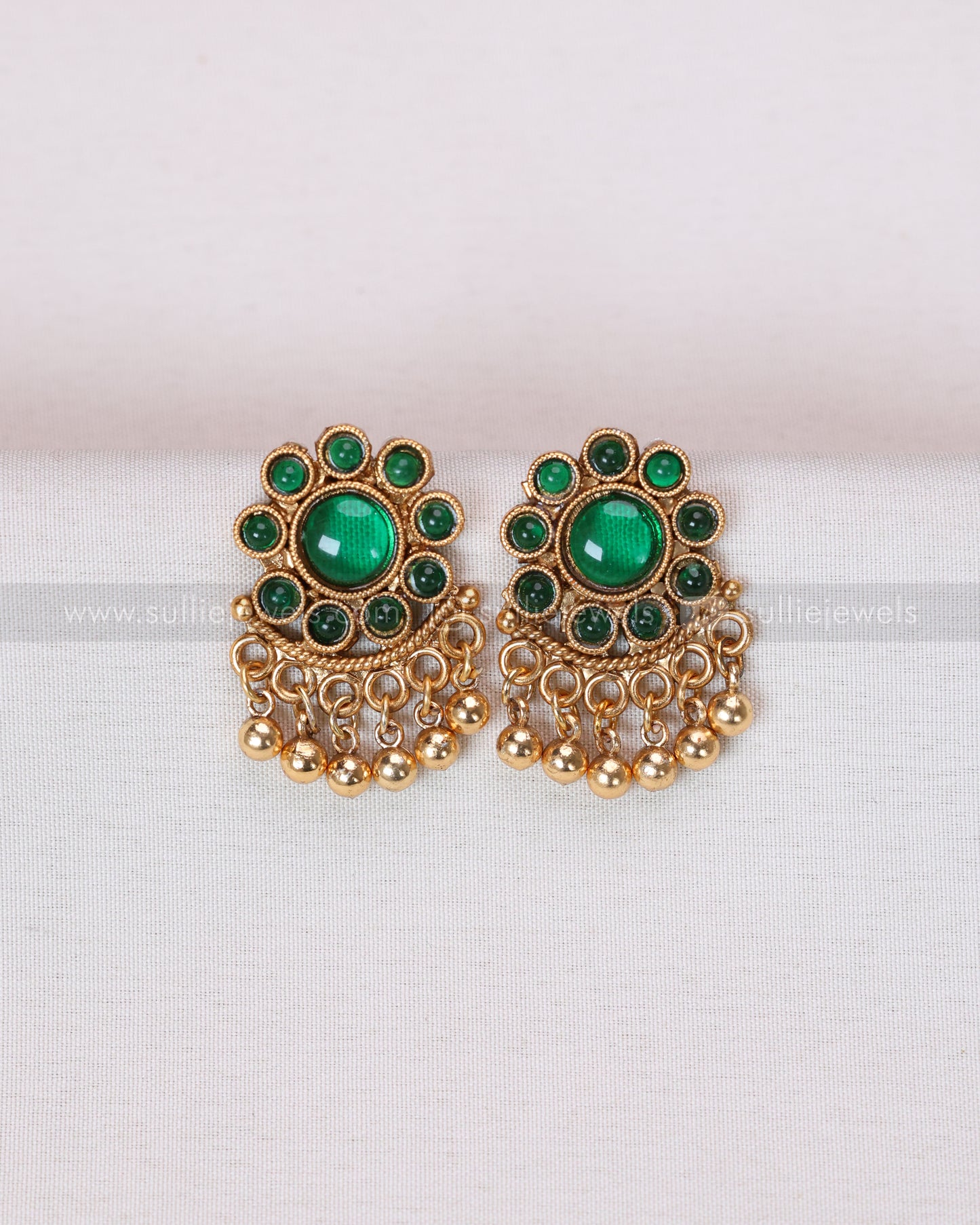 3779 - Sullie Basic Green Palakka Mango Necklace with Stud