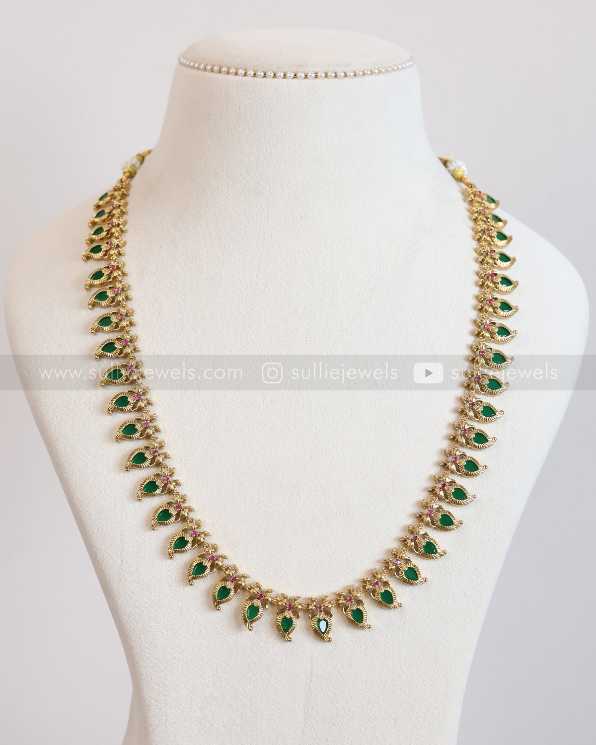 7192 -  Palakka Mango Long Chain with Stud